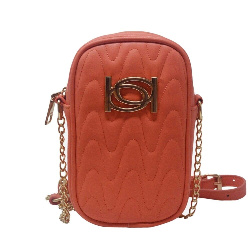 Bebe Women’s Purse Bag Crossbody With Chain Salmon Color Size Medium New